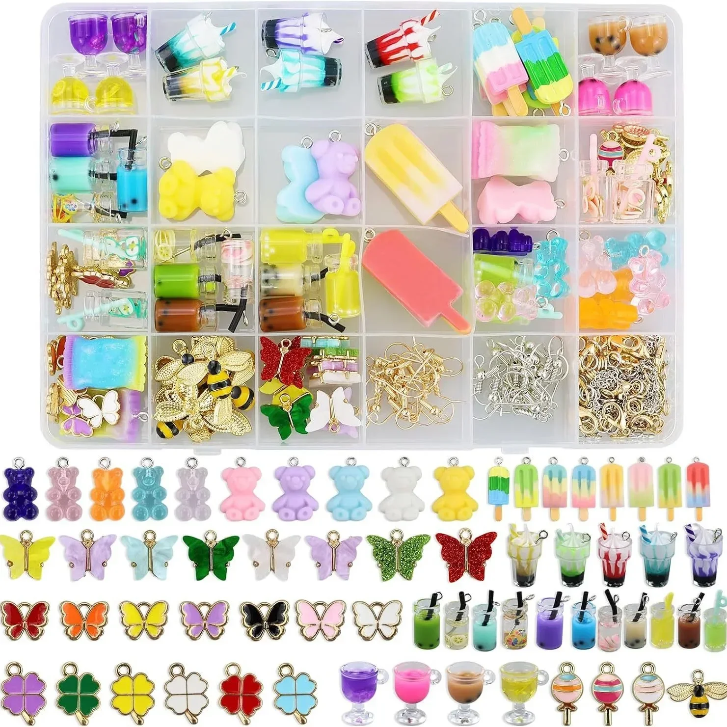 DIY Handmade Pearl Milk Tea Candy Candy Bear Candy Butterfly Pendant Girl Bracelet Necklace Jewelry Making Accessories
DIY Handmade Pearl Milk Tea Candy Candy Bear Candy Butterfly Pendant Girl Bracelet Necklace Jewelry Making Accessories
