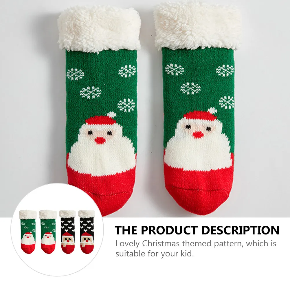 2Pairs Xmas Themed Kids Warm Thickened Floor Socks with Anti-Skid Particle Sole Safe for Toddlers Standing Walking Birthday
2Pairs Xmas Themed Kids Warm Thickened Floor Socks with Anti-Skid Particle Sole Safe for Toddlers Standing Walking Birthday