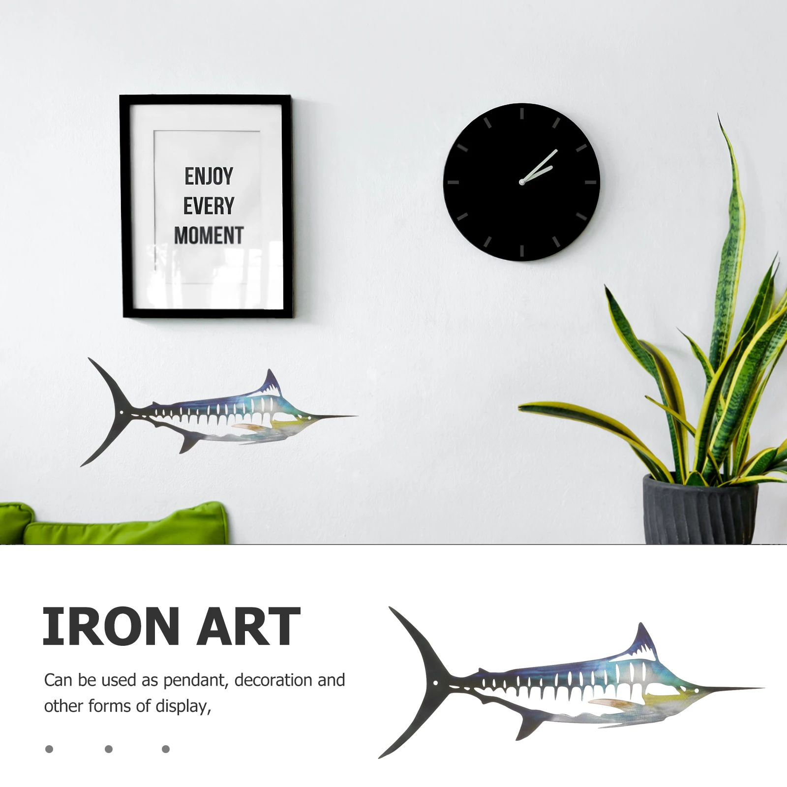 Shark Pendant Decor Coastal Wall Sculpture Iron Hanging Decorations for Home Vivid Fish Art Metal Wall Display
Shark Pendant Decor Coastal Wall Sculpture Iron Hanging Decorations for Home Vivid Fish Art Metal Wall Display