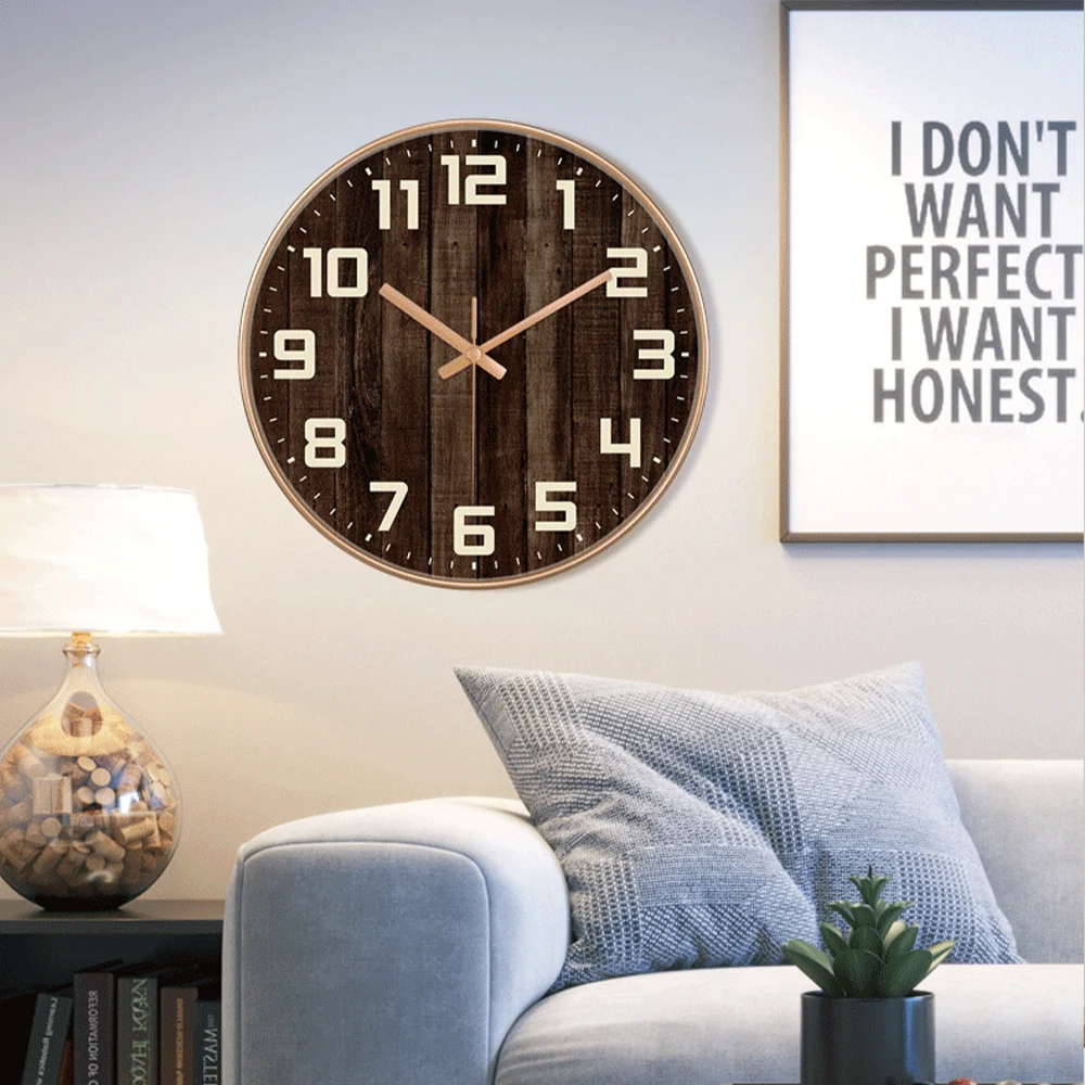 Vintage Quartz Wall Clock Imitation Wood Grain Design Glass Clock Face For Living Room Kitchen Courtyard Minimalist Style Clock
Vintage Quartz Wall Clock Imitation Wood Grain Design Glass Clock Face For Living Room Kitchen Courtyard Minimalist Style Clock