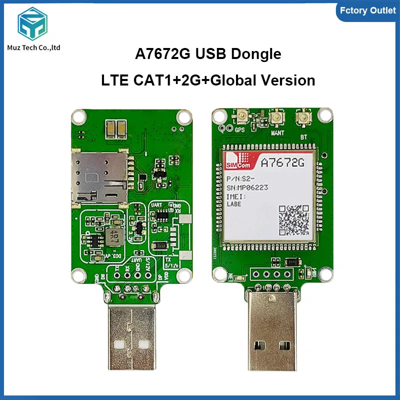 SIMCOM A7672G USB-ключ A7672G Модуль A7672G-LABE LTE CAT1 2G Глобальная версия с поддержкой LTE-FDD/TDD/GSM/GPRS/EDGE
SIMCOM A7672G USB-ключ A7672G Модуль A7672G-LABE LTE CAT1 2G Глобальная версия с поддержкой LTE-FDD/TDD/GSM/GPRS/EDGE
