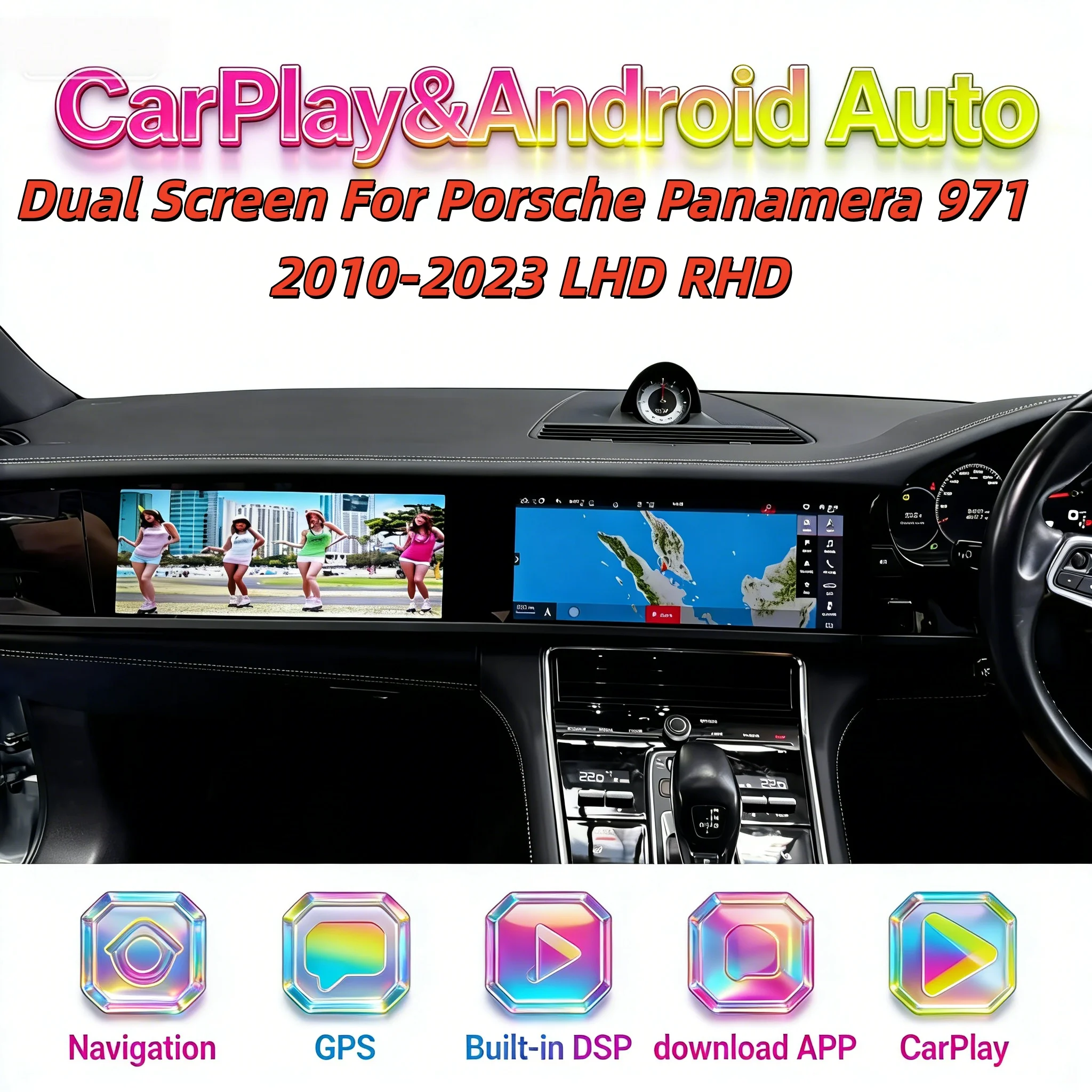 Dual Screen Android Auto Wireless CarPlay Electronics For Porsche Panamera 971 2010-2023 Multimedia Player Car DVD Player 4G
Dual Screen Android Auto Wireless CarPlay Electronics For Porsche Panamera 971 2010-2023 Multimedia Player Car DVD Player 4G