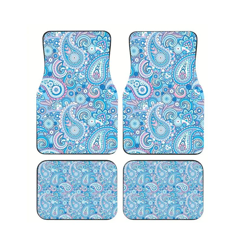 Blue Paisley Car Floor Mats 4pcs Universal Non-slip Dirt-proof Front Rear Auto Foot Mats Set For Car Interior Accessories Gift
Blue Paisley Car Floor Mats 4pcs Universal Non-slip Dirt-proof Front Rear Auto Foot Mats Set For Car Interior Accessories Gift