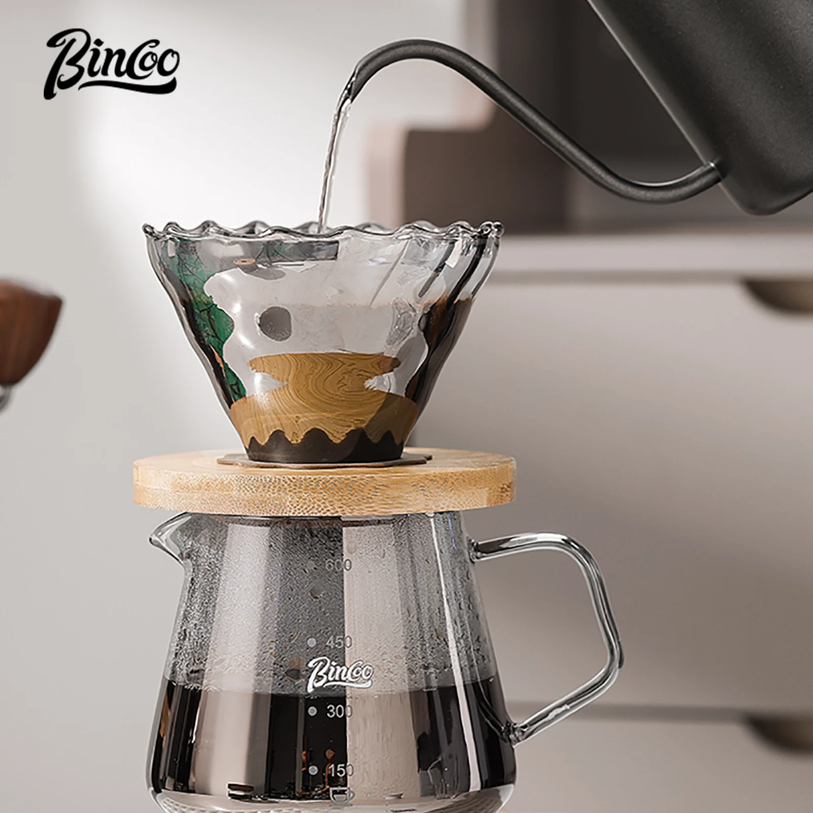 Bincoo Pour Over Coffee Maker Set Glass Carafe Coffee with Glass Coffee Filter Drip Coffee Maker Set for Home or Office Barista
Bincoo Pour Over Coffee Maker Set Glass Carafe Coffee with Glass Coffee Filter Drip Coffee Maker Set for Home or Office Barista