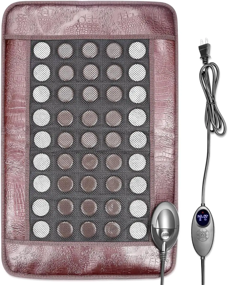 Far Infrared Heating Pad for Back and Shoulder, Jade & Tourmaline Stones, EMF-Free, Adjustable Temperature & Timer, 26x16.5in
Far Infrared Heating Pad for Back and Shoulder, Jade & Tourmaline Stones, EMF-Free, Adjustable Temperature & Timer, 26x16.5in