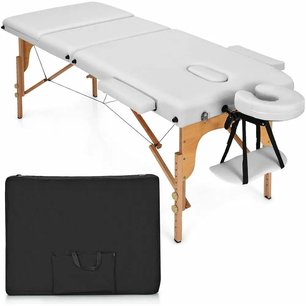 Portable Massage Table with 3-Section Design, Adjustable Height and Backrest, Detachable Armrests for Beauty Salons and Spas
Portable Massage Table with 3-Section Design, Adjustable Height and Backrest, Detachable Armrests for Beauty Salons and Spas