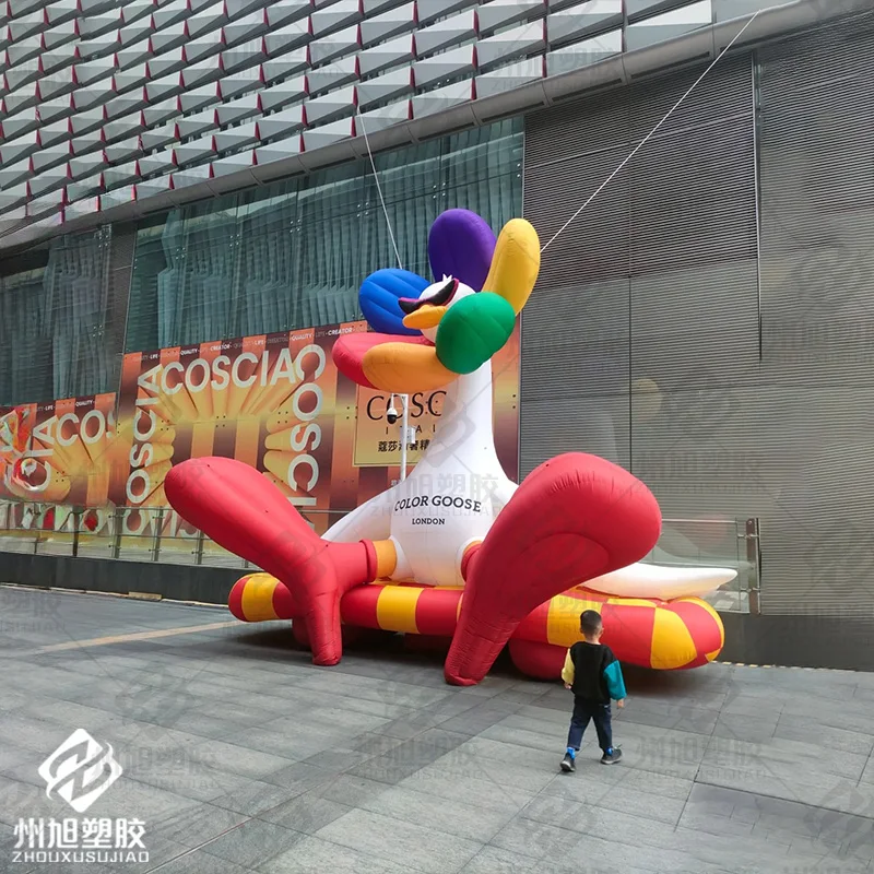 Giant colorful petals inflatable white goose, cartoon poultry animal mascot activity venue decoration props
Giant colorful petals inflatable white goose, cartoon poultry animal mascot activity venue decoration props
