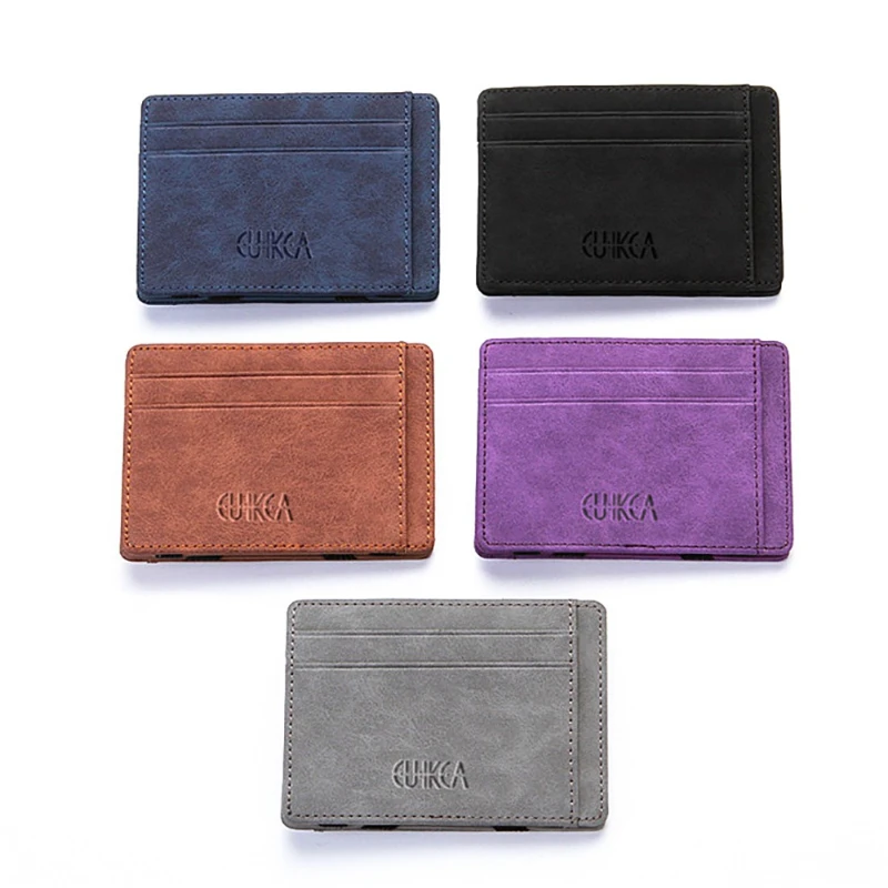 New Trendy Slim Men's Leather Magic Wallet Designer Credit Card Holder Women Small Cash Clip Bilfold Man Clamps for Money
New Trendy Slim Men's Leather Magic Wallet Designer Credit Card Holder Women Small Cash Clip Bilfold Man Clamps for Money