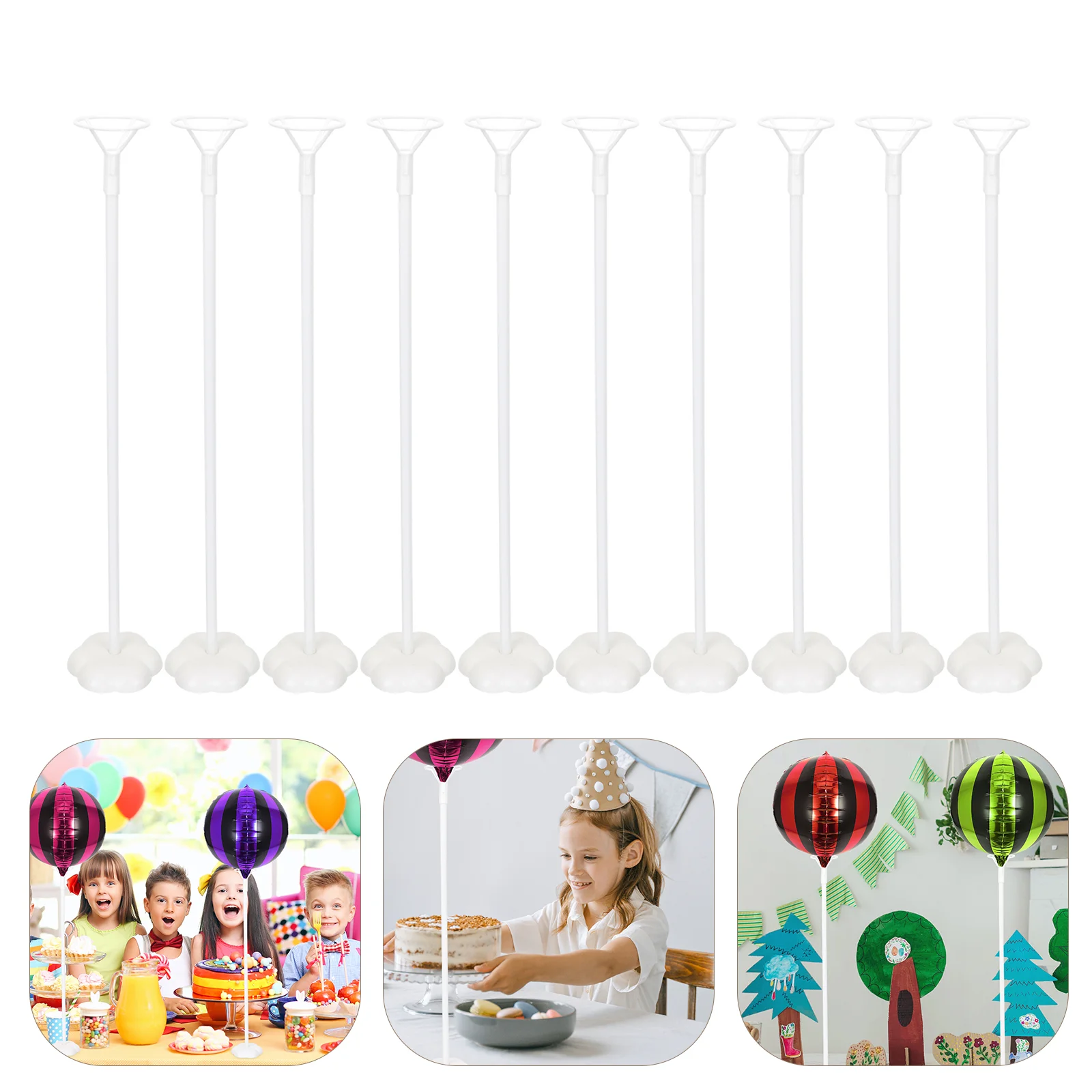 10 Sets with Base Balloon Table Float Banquet Sticks Dual Nozzle Plastic Column Stand Kit
10 Sets with Base Balloon Table Float Banquet Sticks Dual Nozzle Plastic Column Stand Kit