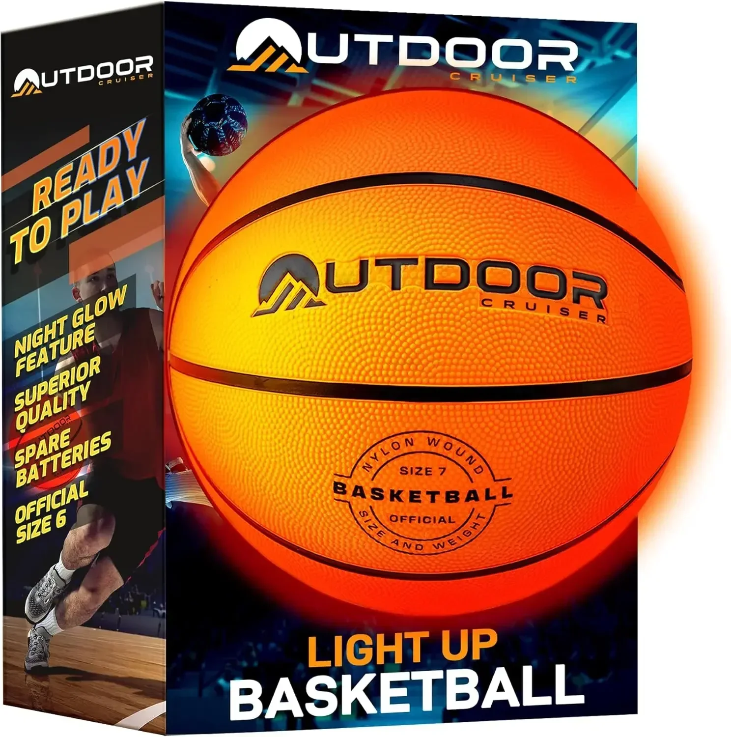 Glow in the Dark Basketball, Official Size 7, Waterproof, 30H Light, Complete Set with Pump
Glow in the Dark Basketball, Official Size 7, Waterproof, 30H Light, Complete Set with Pump