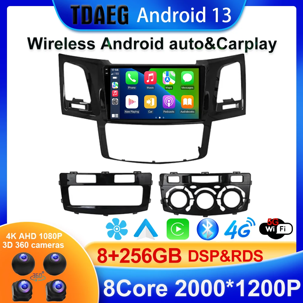 Автомобильный мультимедийный плеер, 9 дюймов, Android 13 8 + 256G DSP RDS Android 12, радио, GPS-навигация для Toyota Fortuner Hilux 2004-2014 Carplay
Автомобильный мультимедийный плеер, 9 дюймов, Android 13 8 + 256G DSP RDS Android 12, радио, GPS-навигация для Toyota Fortuner Hilux 2004-2014 Carplay