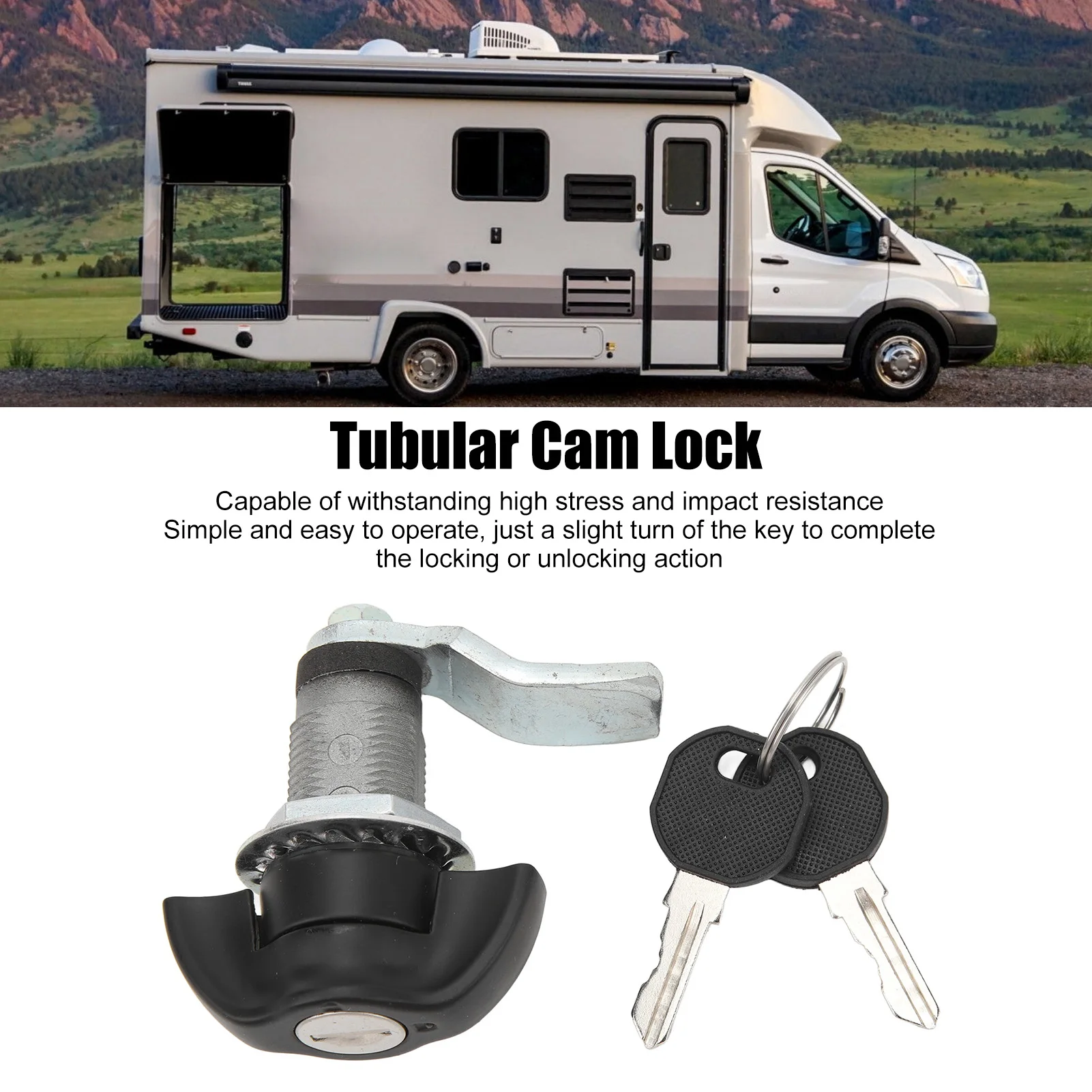 Keyed Alike Tubular Cam Lock with 2 Keys Locking Cylinder for RV Storage Car Cabinets Toolboxes Easy Install Zinc Alloy Lock
Keyed Alike Tubular Cam Lock with 2 Keys Locking Cylinder for RV Storage Car Cabinets Toolboxes Easy Install Zinc Alloy Lock