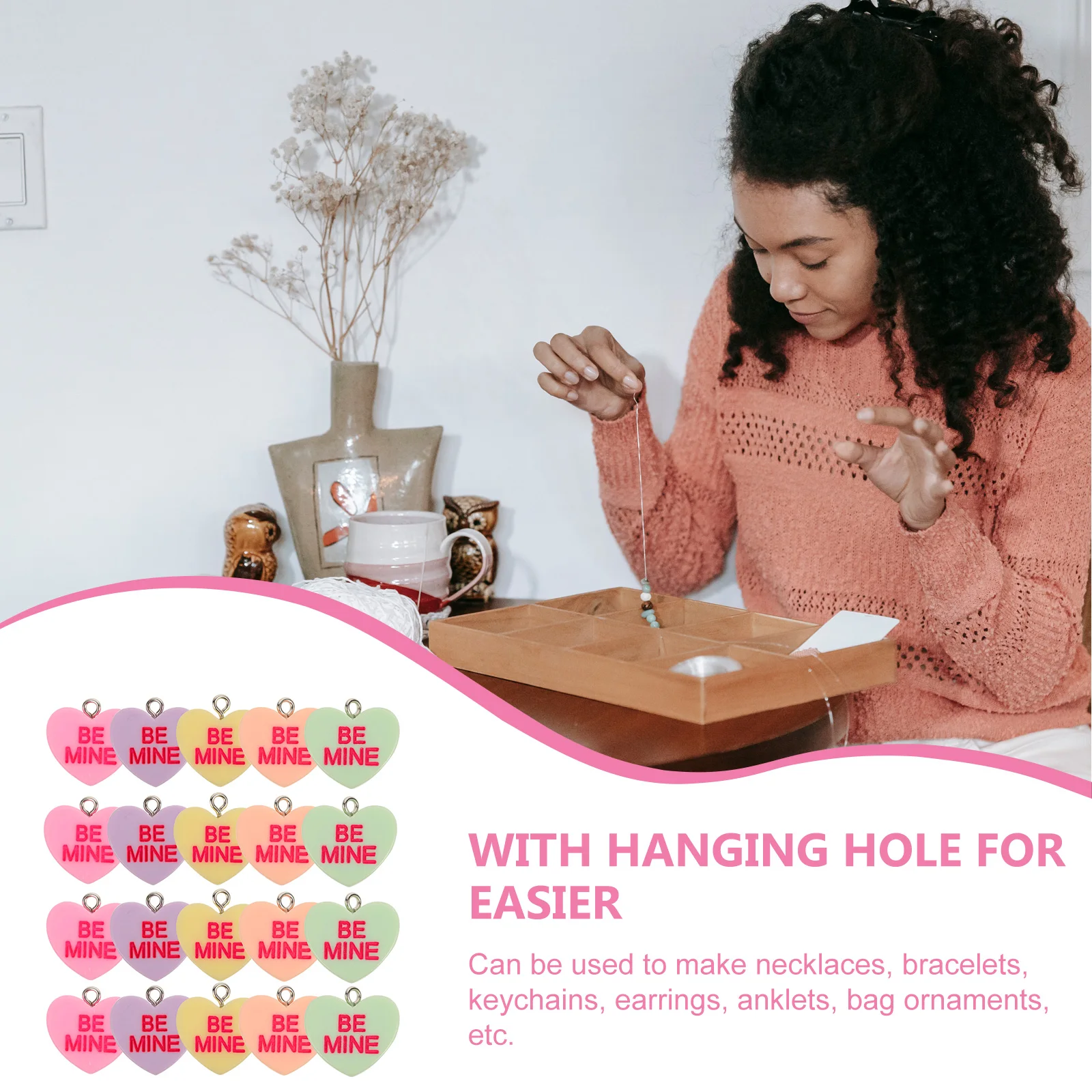 DIY Heart Shape Resin Charms for Jewelry Making Necklace Bracelet Crafts Valentine Accessories Premium Smooth Edge Heart Charm
DIY Heart Shape Resin Charms for Jewelry Making Necklace Bracelet Crafts Valentine Accessories Premium Smooth Edge Heart Charm