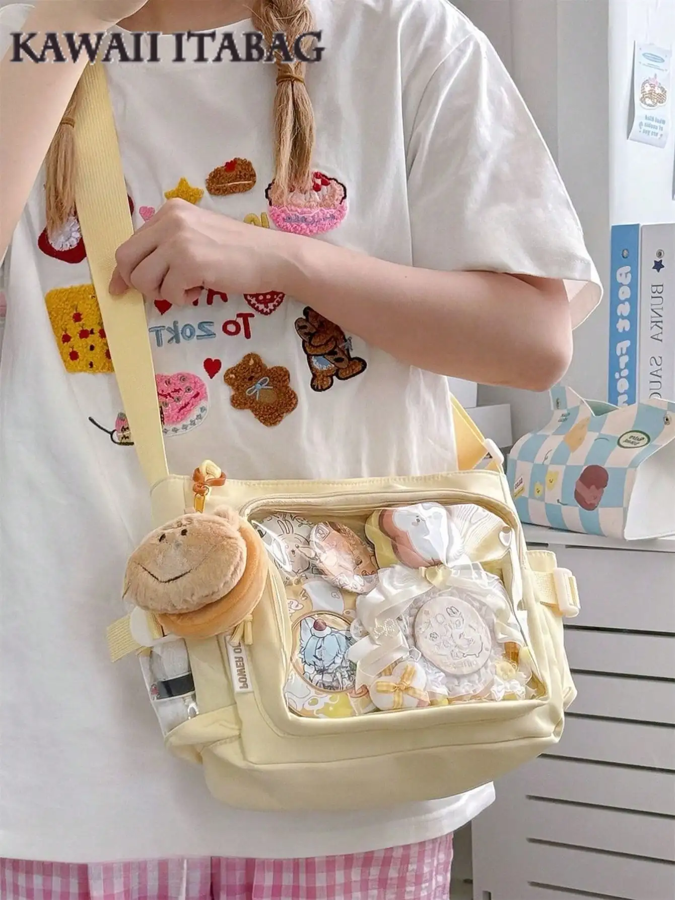 Kawaii Small Bag Girls Solid Color With Clear Transparent Pocket 10CM Dolls Bag Japanese Style Preppy Crossbody Bags Women Purses And Handbags DIY Shoulder Bag With Badges Display Plate Back To School Gifts Anime Fans Concert Pins Bag
Kawaii Small Bag Girls Solid Color With Clear Transparent Pocket 10CM Dolls Bag Japanese Style Preppy Crossbody Bags Women Purses And Handbags DIY Shoulder Bag With Badges Display Plate Back To School Gifts Anime Fans Concert Pins Bag