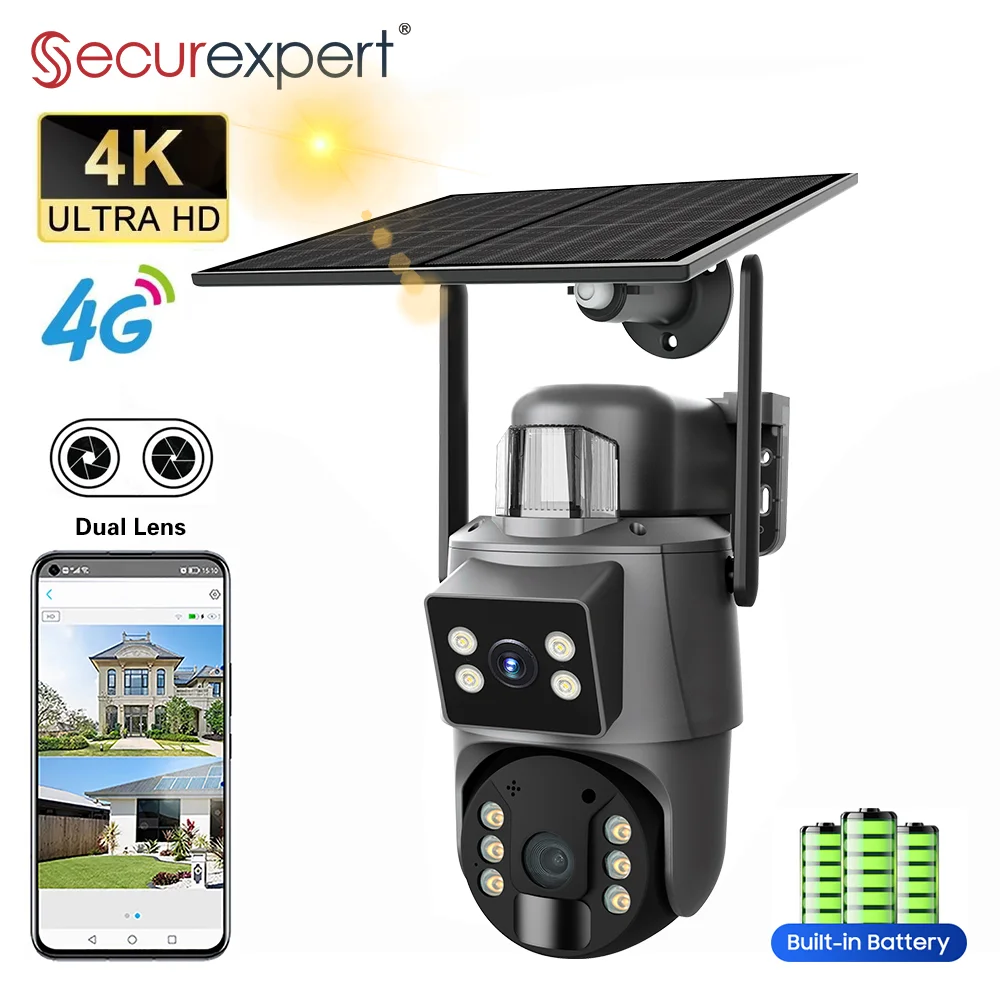 8MP 4K 4G SIM Solar Camera Wireless Outdoor Dual Screen IP CCTV Security 4K Human Detect Auto Tracking 360° Surveillance Cameras
8MP 4K 4G SIM Solar Camera Wireless Outdoor Dual Screen IP CCTV Security 4K Human Detect Auto Tracking 360° Surveillance Cameras