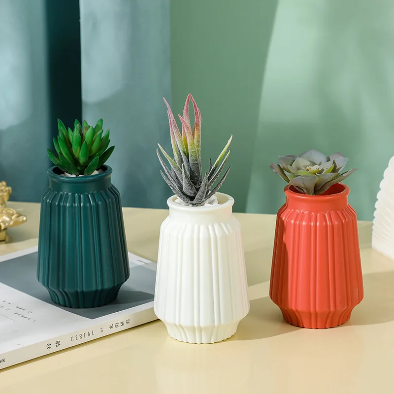 Nordic Style Imitation Ceramic Dry Vase Plastic Vase Living Room Decoration Flower Arrangement, Home Decor Creative Dining Table 
Nordic Style Imitation Ceramic Dry Vase Plastic Vase Living Room Decoration Flower Arrangement, Home Decor Creative Dining Table