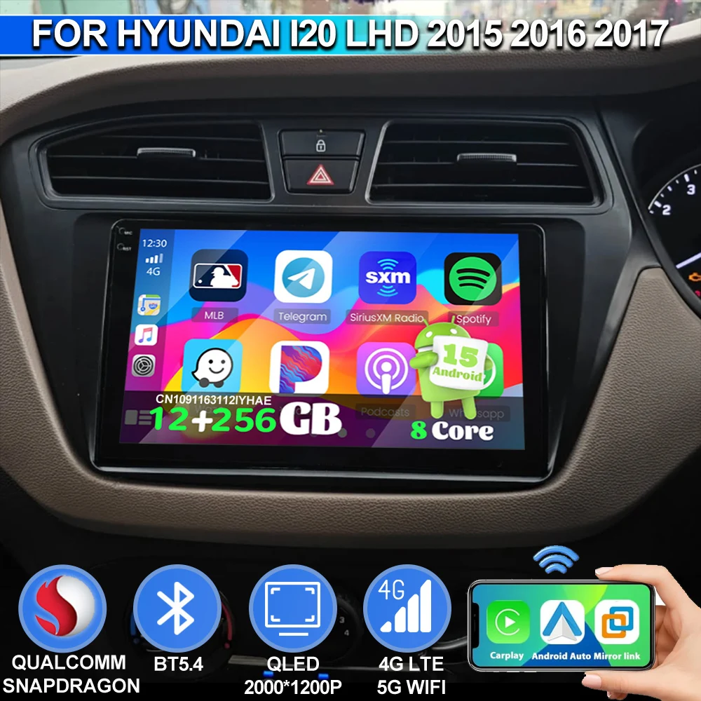Автомобильный радиоприемник Andoird 15 для Hyundai I20 RHD 2015-2018 4G LTE Qualcomm QLED DSP 5G WIFI Мультимедийный головное устройство DVD-навигация BT GPS
Автомобильный радиоприемник Andoird 15 для Hyundai I20 RHD 2015-2018 4G LTE Qualcomm QLED DSP 5G WIFI Мультимедийный головное устройство DVD-навигация BT GPS
