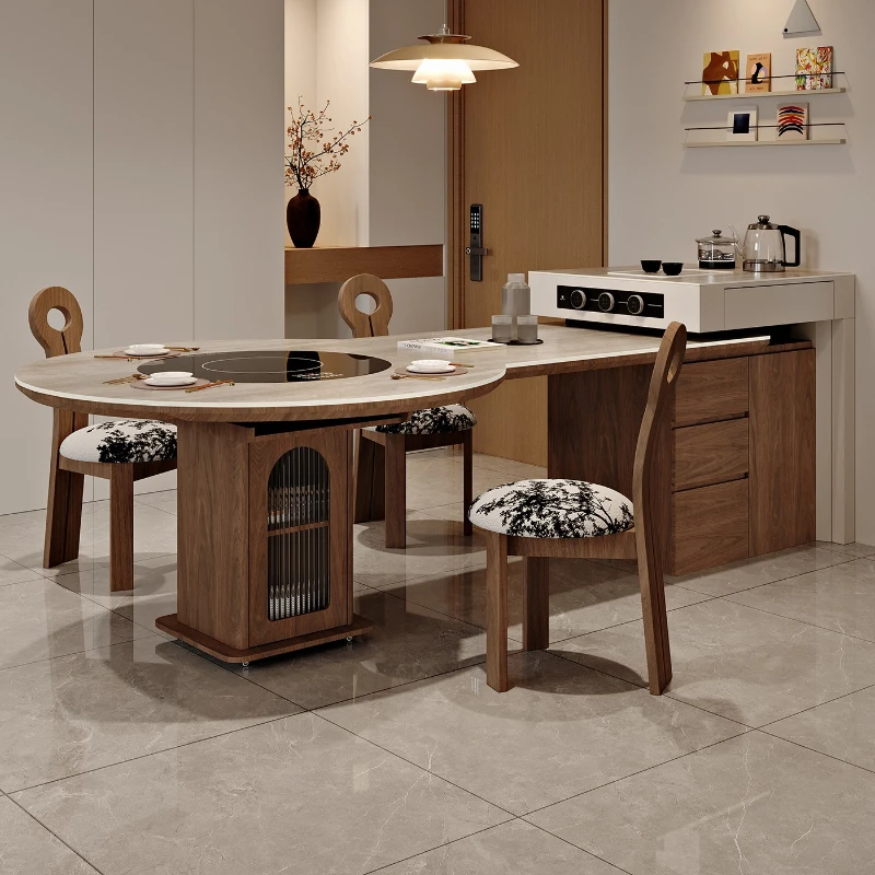 French antique multi-functional voice-activated island table integrated variable round table modern home guest restaurant
French antique multi-functional voice-activated island table integrated variable round table modern home guest restaurant