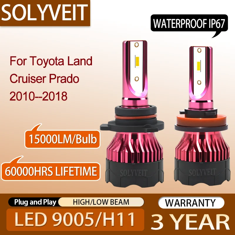 Waterproof Design waterproof 9005 H11 LED HIGH LOW BEAM HEADLAMP FOR Toyota Land Cruiser Prado 2010-2014 2015 2016 2017 2018
Waterproof Design waterproof 9005 H11 LED HIGH LOW BEAM HEADLAMP FOR Toyota Land Cruiser Prado 2010-2014 2015 2016 2017 2018