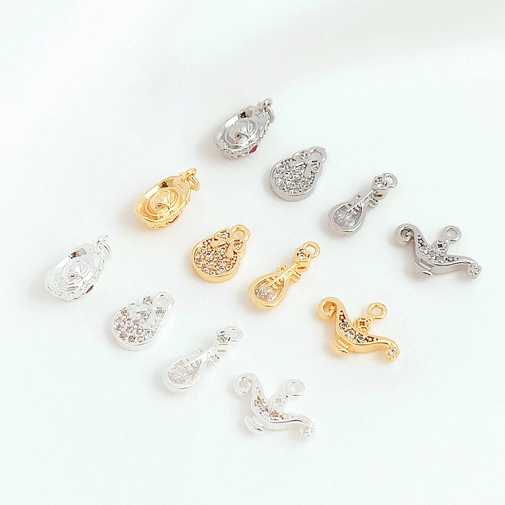 5 Pieces Copper Plated with 14K Genuine Gold Zircon Inlaid Pipa Gold Ingot Pendant DIY Jewelry Necklace Bracelet Accessories
5 Pieces Copper Plated with 14K Genuine Gold Zircon Inlaid Pipa Gold Ingot Pendant DIY Jewelry Necklace Bracelet Accessories