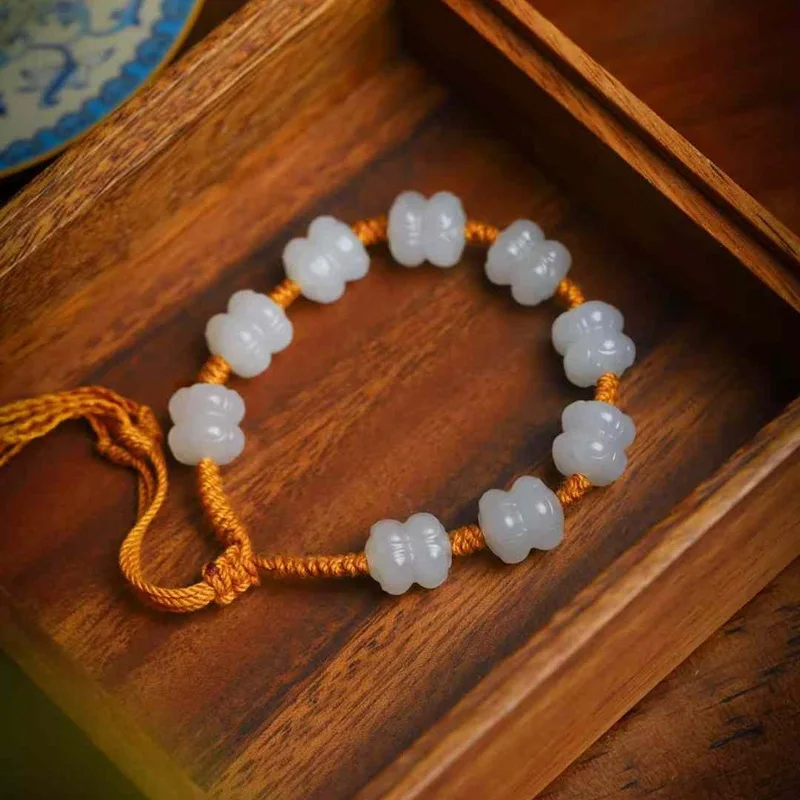 Натуральный браслет Hetian Jade Qinghai из старого материала, фиолетовый двойной браслет с сертификатом
Натуральный браслет Hetian Jade Qinghai из старого материала, фиолетовый двойной браслет с сертификатом