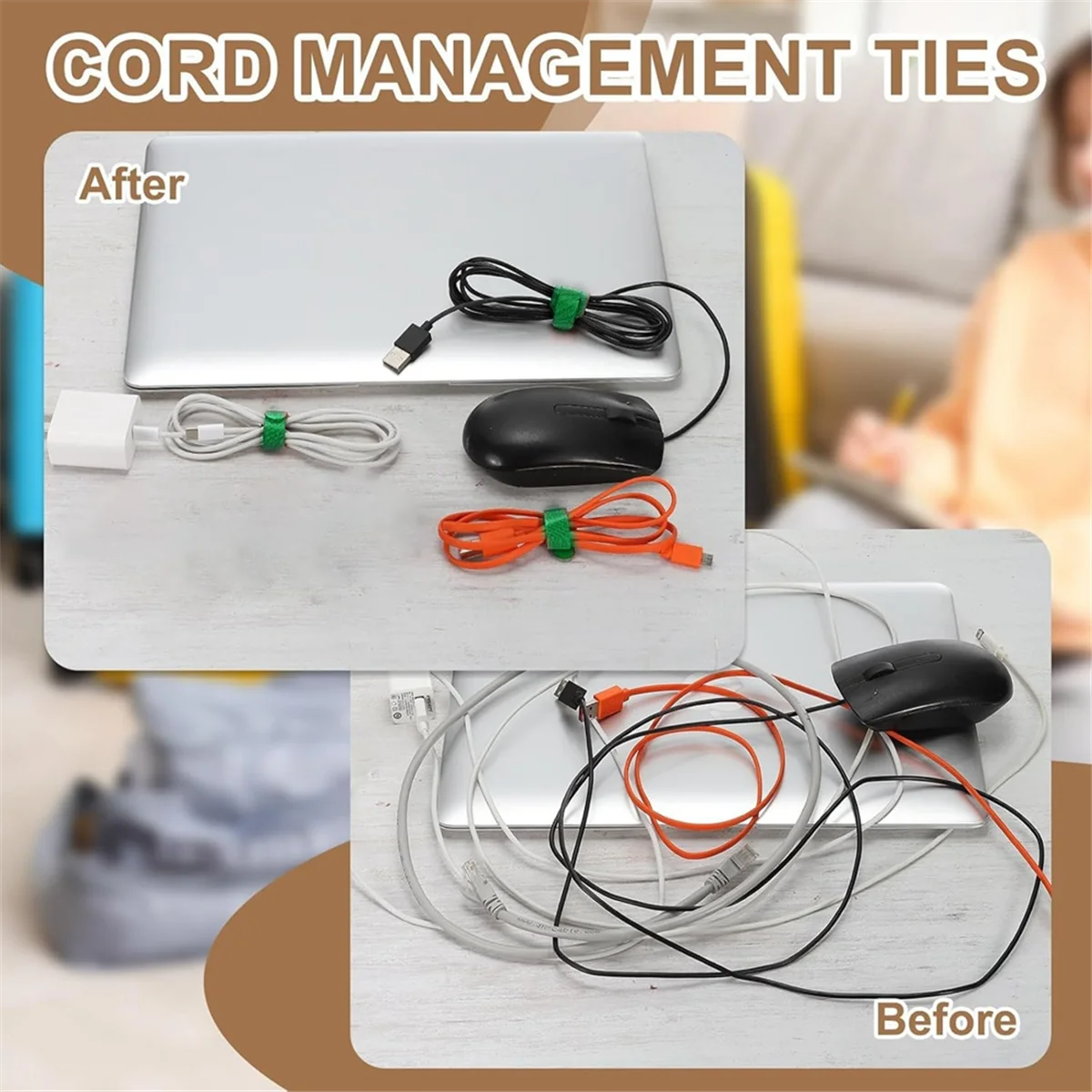 ABNJ 100Pcs Reusable Self-Gripping Cable Ties, 8 Inch Hook and Loop Wire Organizers for Power Cords, Data Cables, TV/PC Wires
ABNJ 100Pcs Reusable Self-Gripping Cable Ties, 8 Inch Hook and Loop Wire Organizers for Power Cords, Data Cables, TV/PC Wires