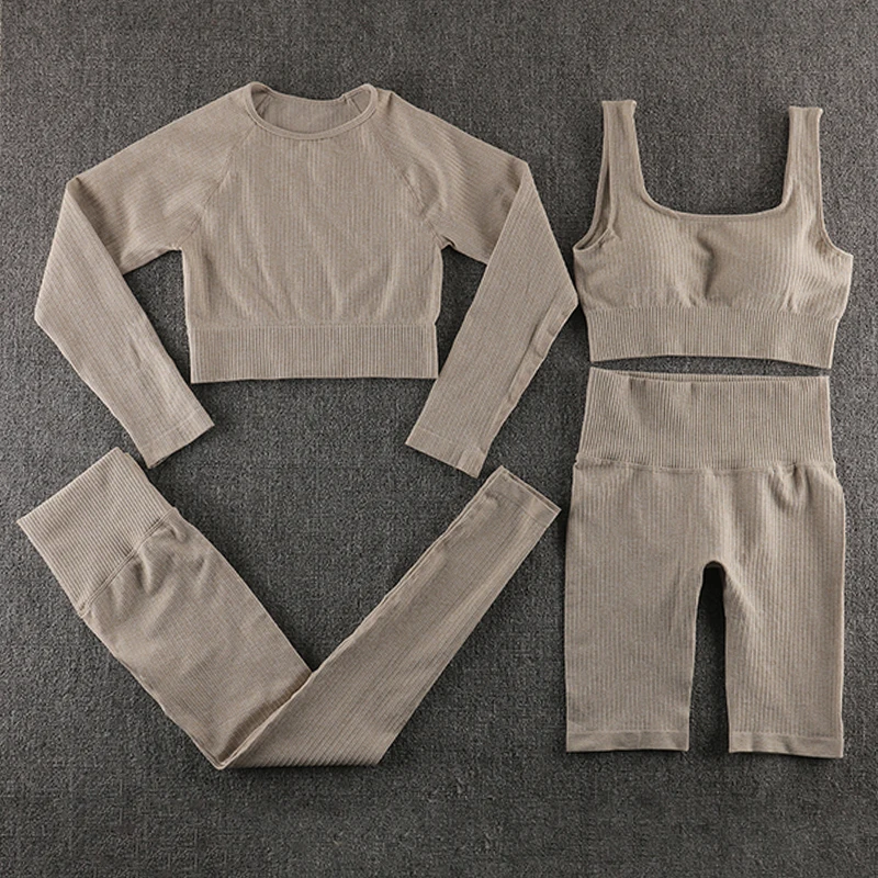 Fitness Yoga Set Sports Seamless Sportswear Crop Top Long Sleeve Leggings Shorts Suit Workout Gym Women Outfit Clothes 2/3/5 Pcs
Fitness Yoga Set Sports Seamless Sportswear Crop Top Long Sleeve Leggings Shorts Suit Workout Gym Women Outfit Clothes 2/3/5 Pcs