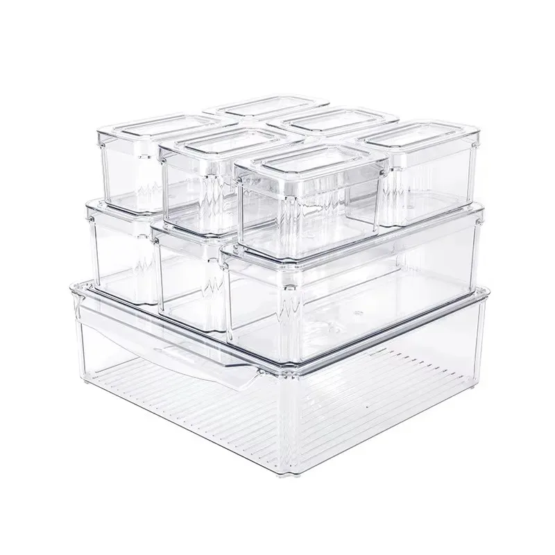 BPA 10pcs Set Refrigerator Organizer Bins Clear Plastic Boxes for Fridge Kitchen Cabinet Pantry Organization and Storage
BPA 10pcs Set Refrigerator Organizer Bins Clear Plastic Boxes for Fridge Kitchen Cabinet Pantry Organization and Storage