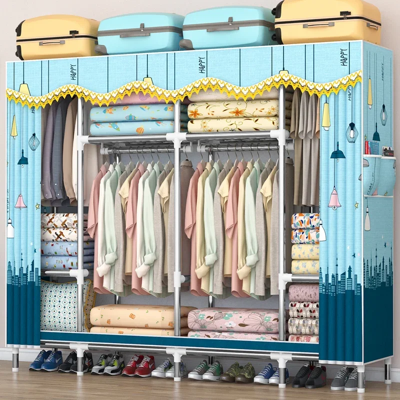 Modern Luxury Storage Organizer Wardrobe Girls Clothes Closet Armable Storage Cabinet Clothing Rack Vitrina Home Furniture
Modern Luxury Storage Organizer Wardrobe Girls Clothes Closet Armable Storage Cabinet Clothing Rack Vitrina Home Furniture