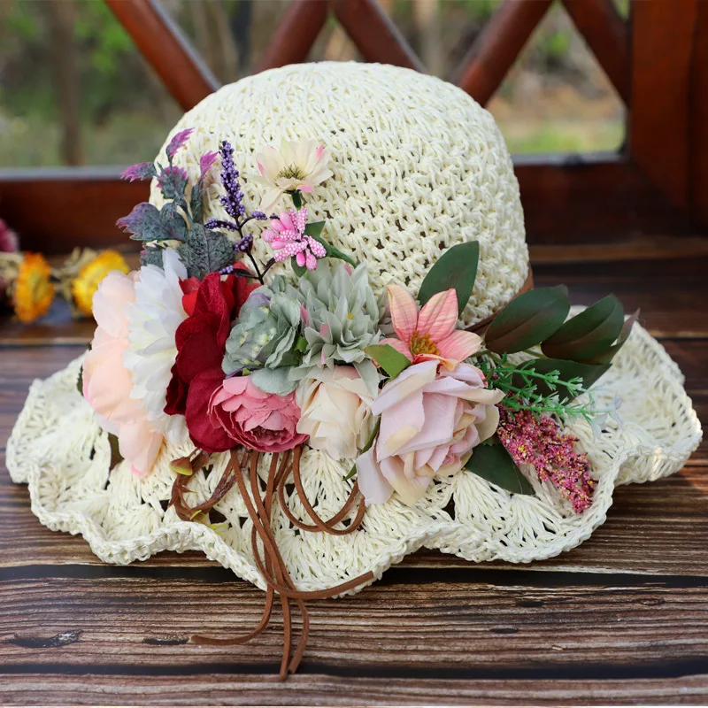 Foldable Flower Fisherman Straw Hat Women Sunscreen Sweet Summer Vacation Casual Holiday Women's Girls Fashion Bucket Beach Hat
Foldable Flower Fisherman Straw Hat Women Sunscreen Sweet Summer Vacation Casual Holiday Women's Girls Fashion Bucket Beach Hat