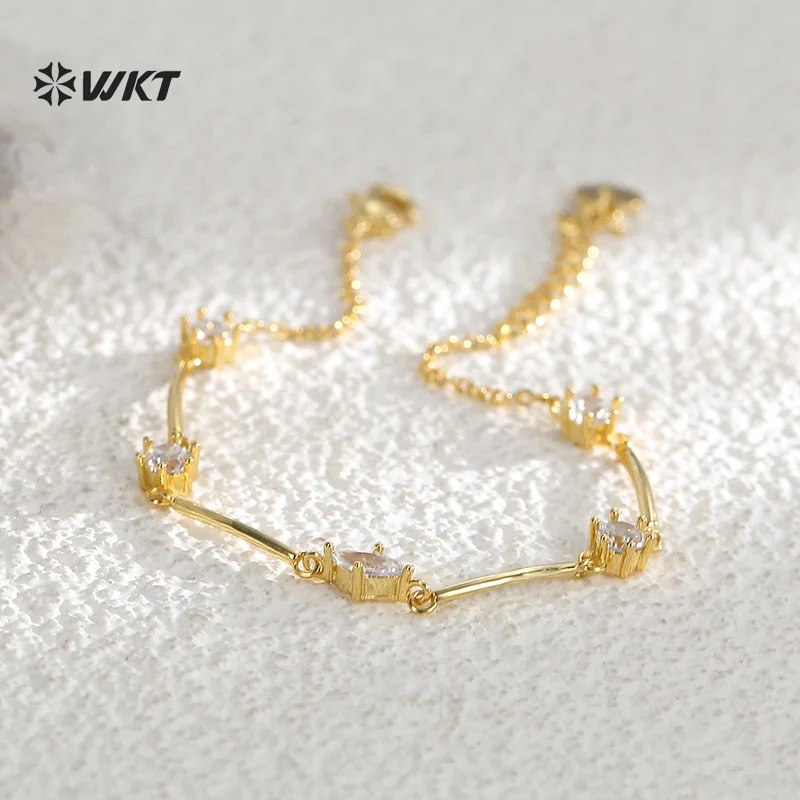 WT-MB129 WKT оптовая продажа уникальный браслет с позолоченным кубическим цирконом для женщин элегантный модный стиль подарок на день Святого Валентина
WT-MB129 WKT оптовая продажа уникальный браслет с позолоченным кубическим цирконом для женщин элегантный модный стиль подарок на день Святого Валентина