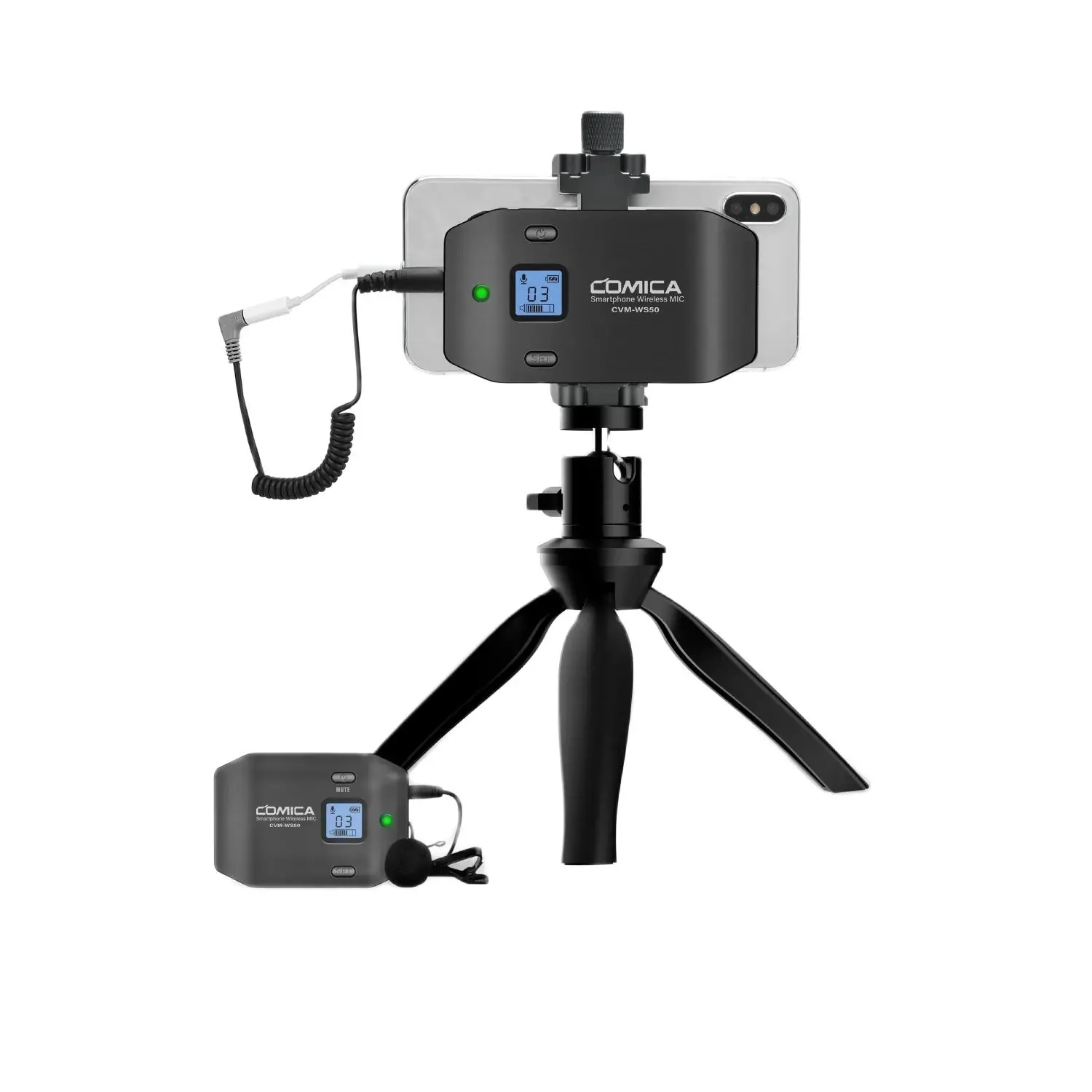 CVM-WS50C Wireless Lavalier Microphone for Smartphones UHF 6-Channel Wireless Lapel Microphone for iPhone, Android Vlogging
CVM-WS50C Wireless Lavalier Microphone for Smartphones UHF 6-Channel Wireless Lapel Microphone for iPhone, Android Vlogging