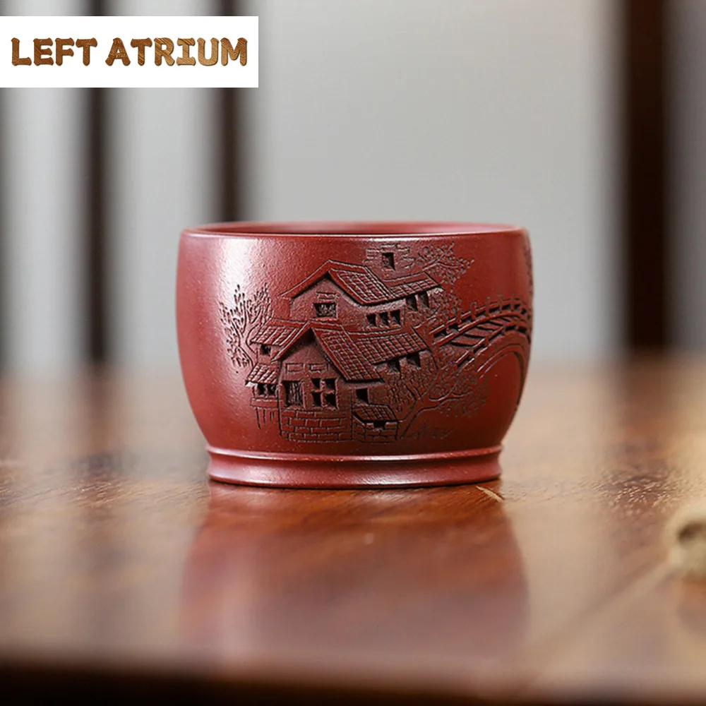 170ml Boutique Yixing Purple Clay Teacup Handcarved Jiangnan Landscape Master Cup Raw Ore Purple Mud Tea Bowl Mug Zisha Tea Set
170ml Boutique Yixing Purple Clay Teacup Handcarved Jiangnan Landscape Master Cup Raw Ore Purple Mud Tea Bowl Mug Zisha Tea Set