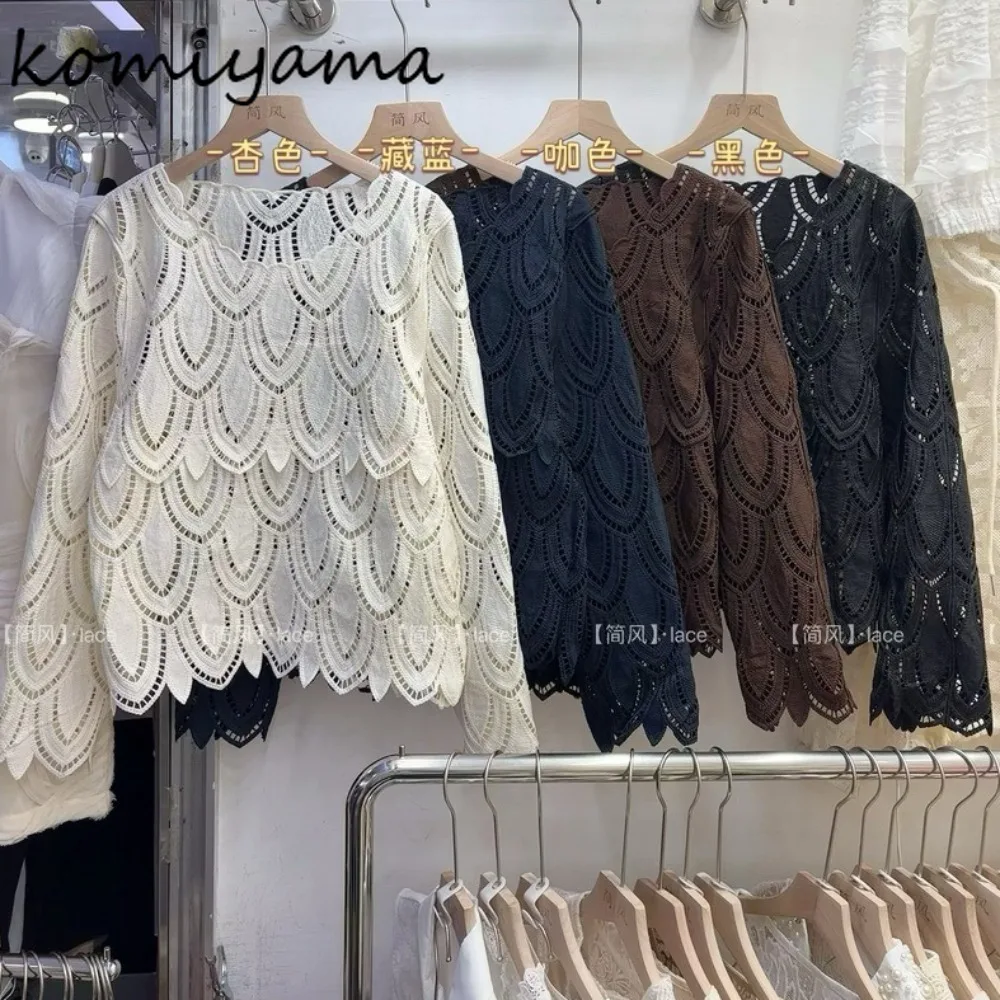 Lace Long Sleeve Woman 2025 Shirts & Blouses Autumn New Blusas O-neck Ropa De Mujer Multicolor Camisas Beautiful Clothing
Lace Long Sleeve Woman 2025 Shirts & Blouses Autumn New Blusas O-neck Ropa De Mujer Multicolor Camisas Beautiful Clothing