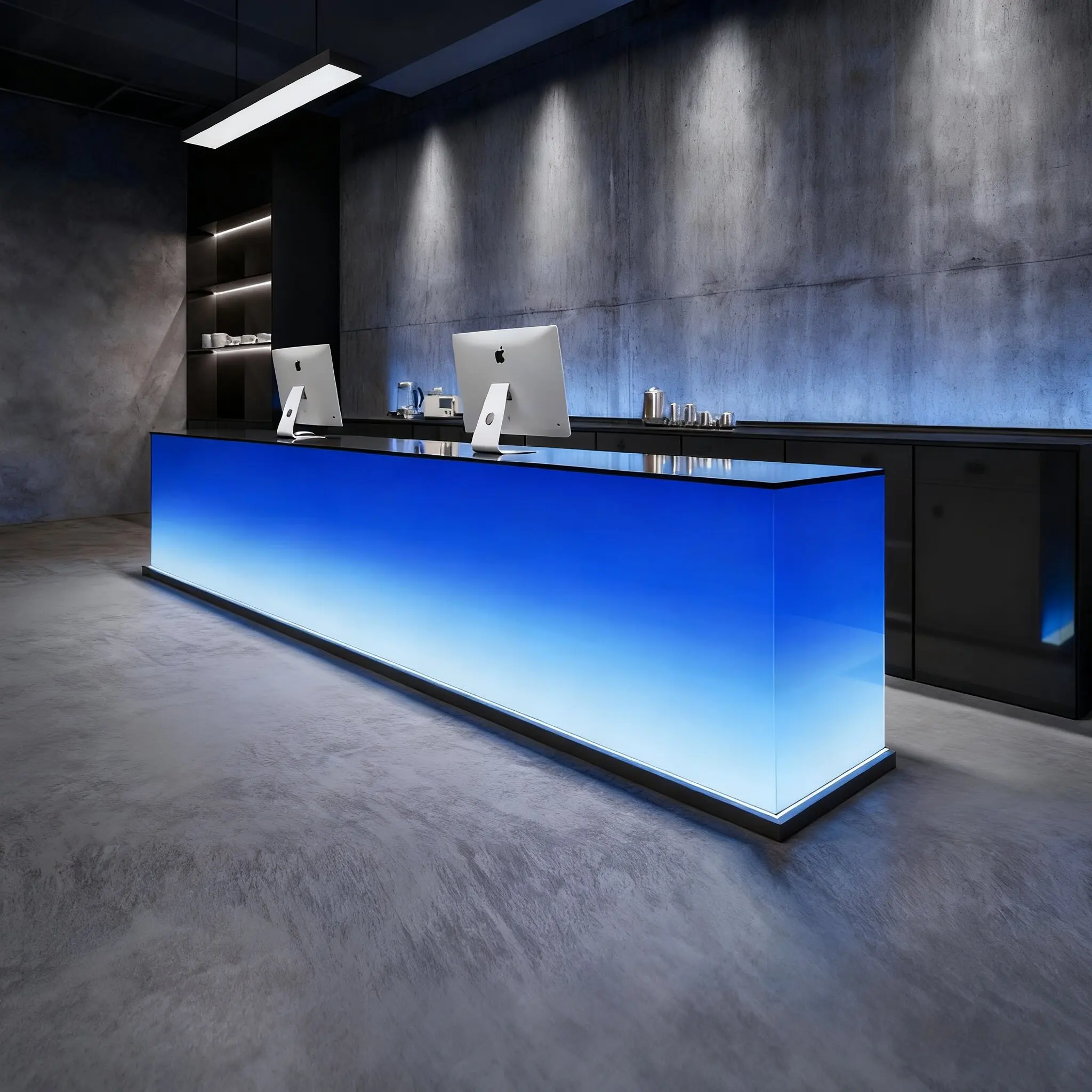 Simple modern gradual change acrylic reception desk hotel checkout page beauty salon light luxury counter
Simple modern gradual change acrylic reception desk hotel checkout page beauty salon light luxury counter