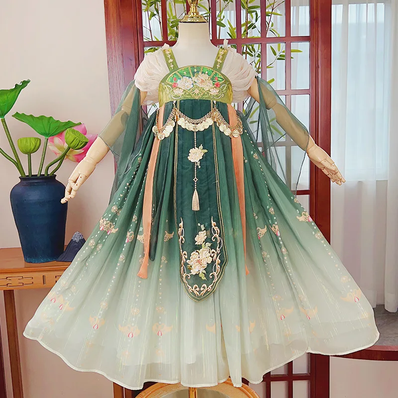 2025 New Chinese Kids Hanfu Dress Cute Girl Cosplay Costume Ancient Traditional Child Hanfu Dance Perform Dress Birthday Gift
2025 New Chinese Kids Hanfu Dress Cute Girl Cosplay Costume Ancient Traditional Child Hanfu Dance Perform Dress Birthday Gift