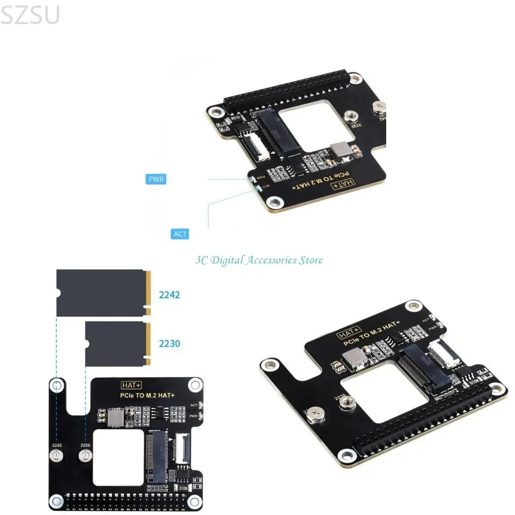 SZSU M.2 NVMe HAT M.2 2242 PCIe to NVMe Top Adapters Expansion Board for RPI 5
SZSU M.2 NVMe HAT M.2 2242 PCIe to NVMe Top Adapters Expansion Board for RPI 5