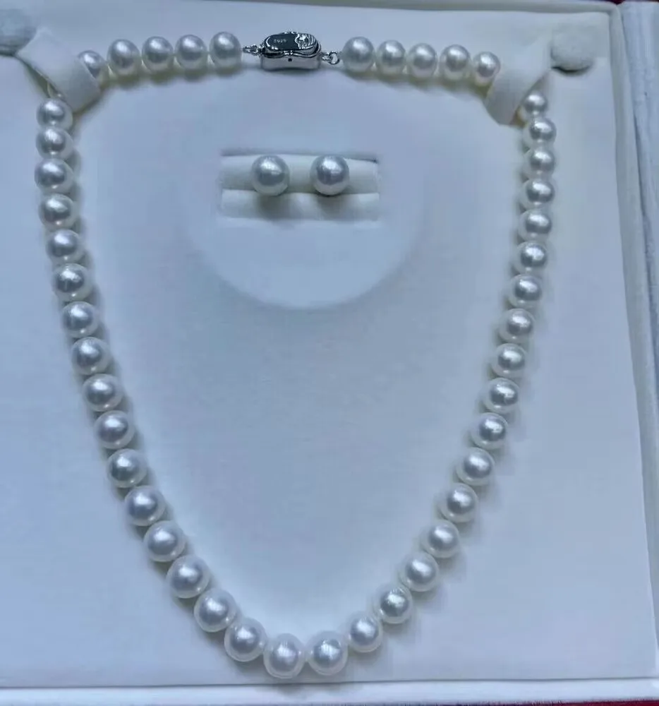 Natural Pearl AAAA10-11mm South Sea Round Pearl Necklace+Earring Set 925s 16-24inch
Natural Pearl AAAA10-11mm South Sea Round Pearl Necklace+Earring Set 925s 16-24inch