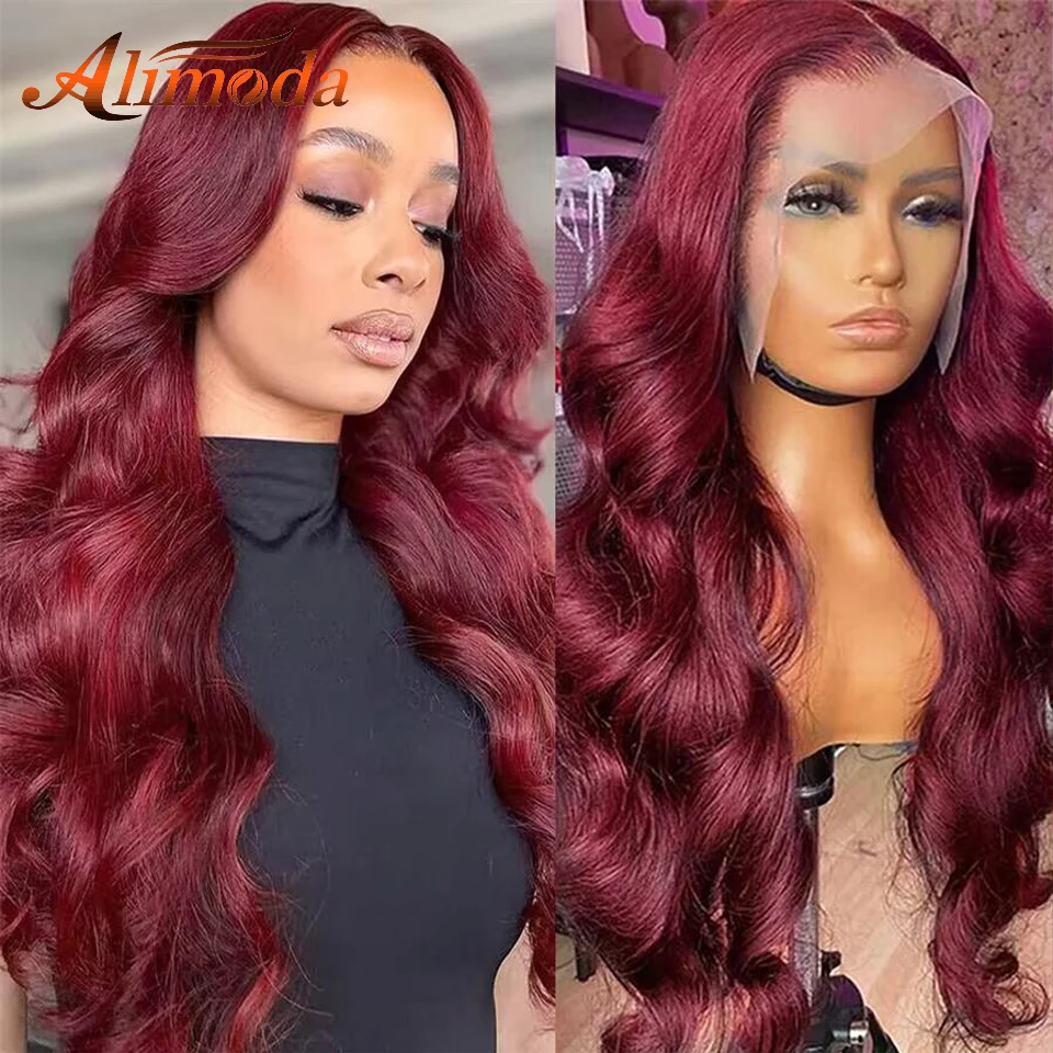 99J Burgundy 13x4 Body Wave Lace Front Human Hair Wig HD Transparent Lace Closure Wig Brazilian Red Colored Remy Hair for Women
99J Burgundy 13x4 Body Wave Lace Front Human Hair Wig HD Transparent Lace Closure Wig Brazilian Red Colored Remy Hair for Women