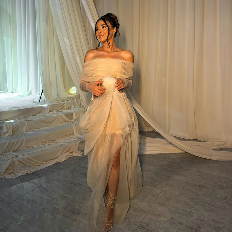 Sumnus Elegant Mermaid Evening Dresses Off Shoulder Maxi Tulle Illusion Prom Dress Beading Birthday Dress 2026 Customized
Sumnus Elegant Mermaid Evening Dresses Off Shoulder Maxi Tulle Illusion Prom Dress Beading Birthday Dress 2026 Customized
