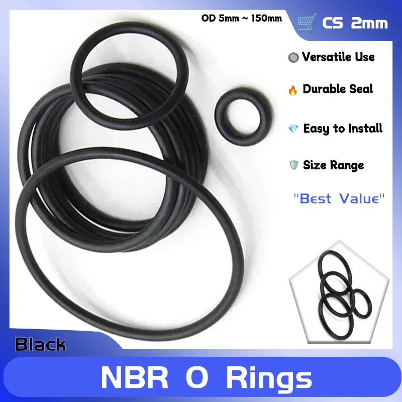 OD 5mm ~ 150mm 10/50pcs Black Round O Type Corrosion Oil Resist Seal Washer NBR O Ring Nitrile Rubber Gasket Thickness CS 2mm
OD 5mm ~ 150mm 10/50pcs Black Round O Type Corrosion Oil Resist Seal Washer NBR O Ring Nitrile Rubber Gasket Thickness CS 2mm