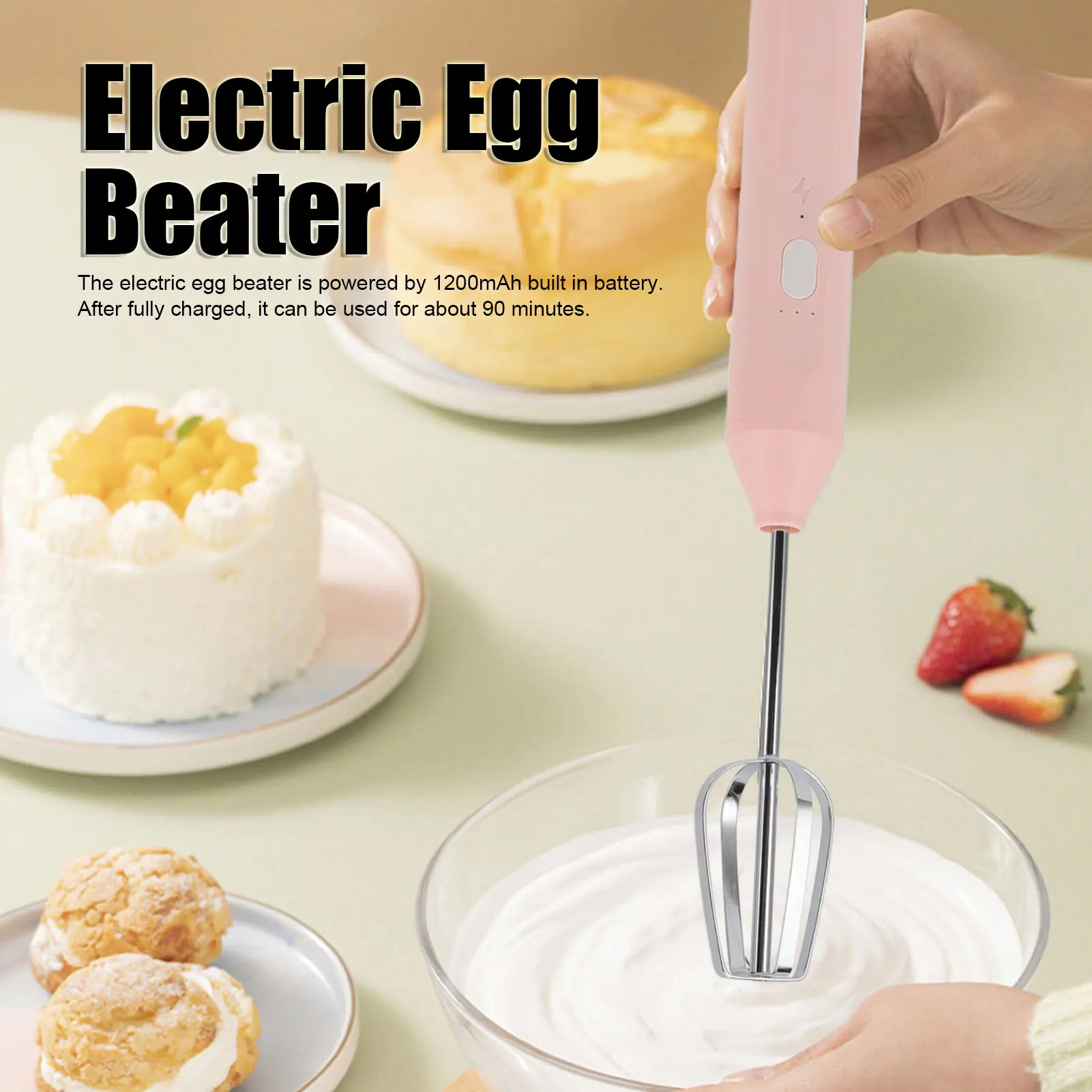 Electric Handheld Egg Beater Electric Milk Frother Coffee Blender Milkshake Blender Foamer Kitchen Tools
Electric Handheld Egg Beater Electric Milk Frother Coffee Blender Milkshake Blender Foamer Kitchen Tools