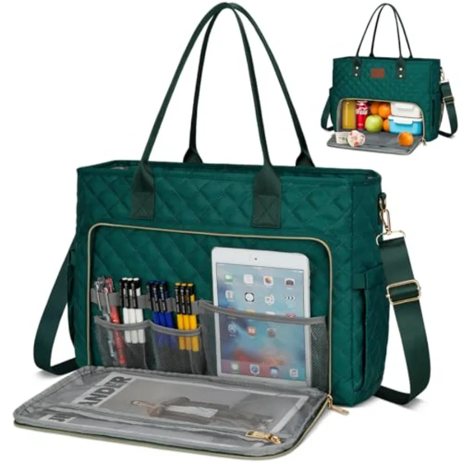 KKXIU Lunch Tote Bag for Teacher and Nurse 15.6 Inch Laptop Tote with Insulated Lunch Box Pocket for Women
KKXIU Lunch Tote Bag for Teacher and Nurse 15.6 Inch Laptop Tote with Insulated Lunch Box Pocket for Women