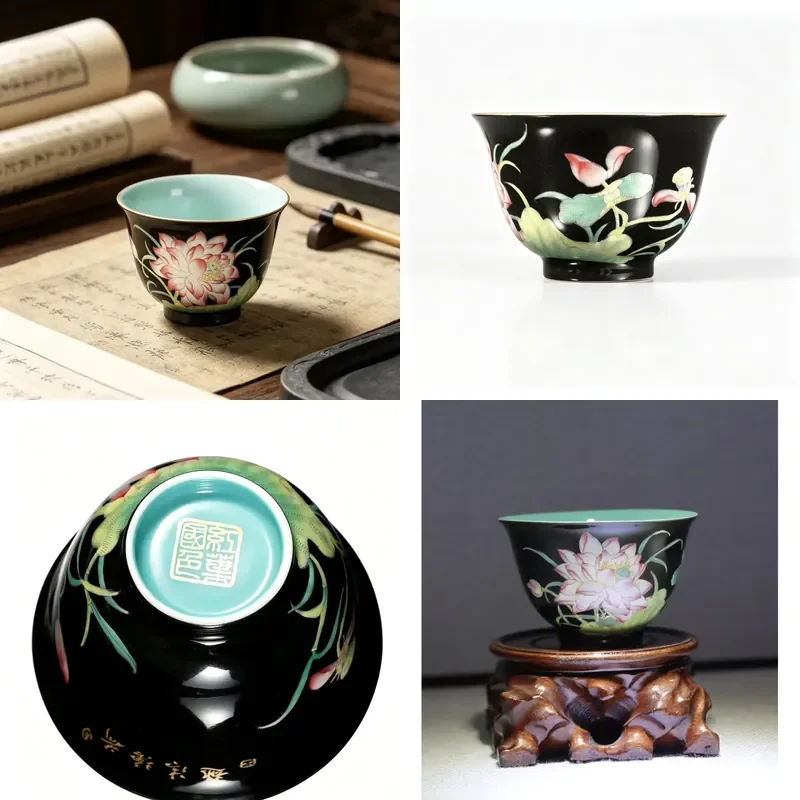 【CHIMU HOME】 Black Porcelain Lotus Shaped Cup 3.5 oz for Daily Use and Gift Giving
【CHIMU HOME】 Black Porcelain Lotus Shaped Cup 3.5 oz for Daily Use and Gift Giving