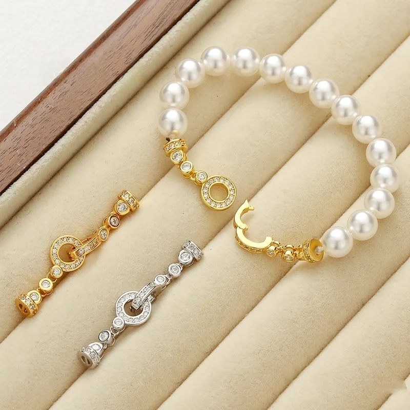 Copper Inlaid Zircon Round Length Double-headed Pearl Necklace Bracelet Connecting Buckle DIY Jewelry Making Materials Wholesale
Copper Inlaid Zircon Round Length Double-headed Pearl Necklace Bracelet Connecting Buckle DIY Jewelry Making Materials Wholesale