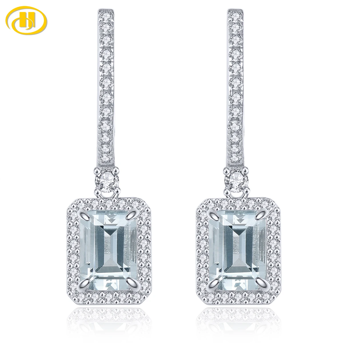 Natural Genuine Aquamarine Silver Drop Earring 1.8 Carats Light Blue Color Classic Fine Jewelry Design S925 Rhodium Plated
Natural Genuine Aquamarine Silver Drop Earring 1.8 Carats Light Blue Color Classic Fine Jewelry Design S925 Rhodium Plated