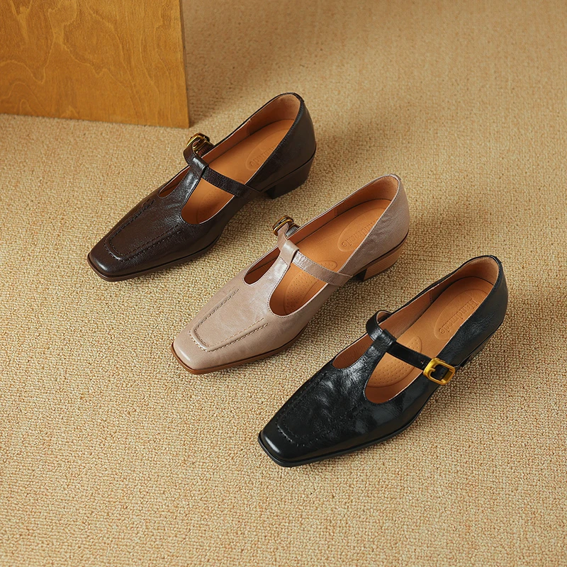 Women Pumps Genuine Leather Shoes Women Black Square Toe Lady Shoes Spring Summer Autumn Elegant Lady Casual Fashion Y125
Women Pumps Genuine Leather Shoes Women Black Square Toe Lady Shoes Spring Summer Autumn Elegant Lady Casual Fashion Y125