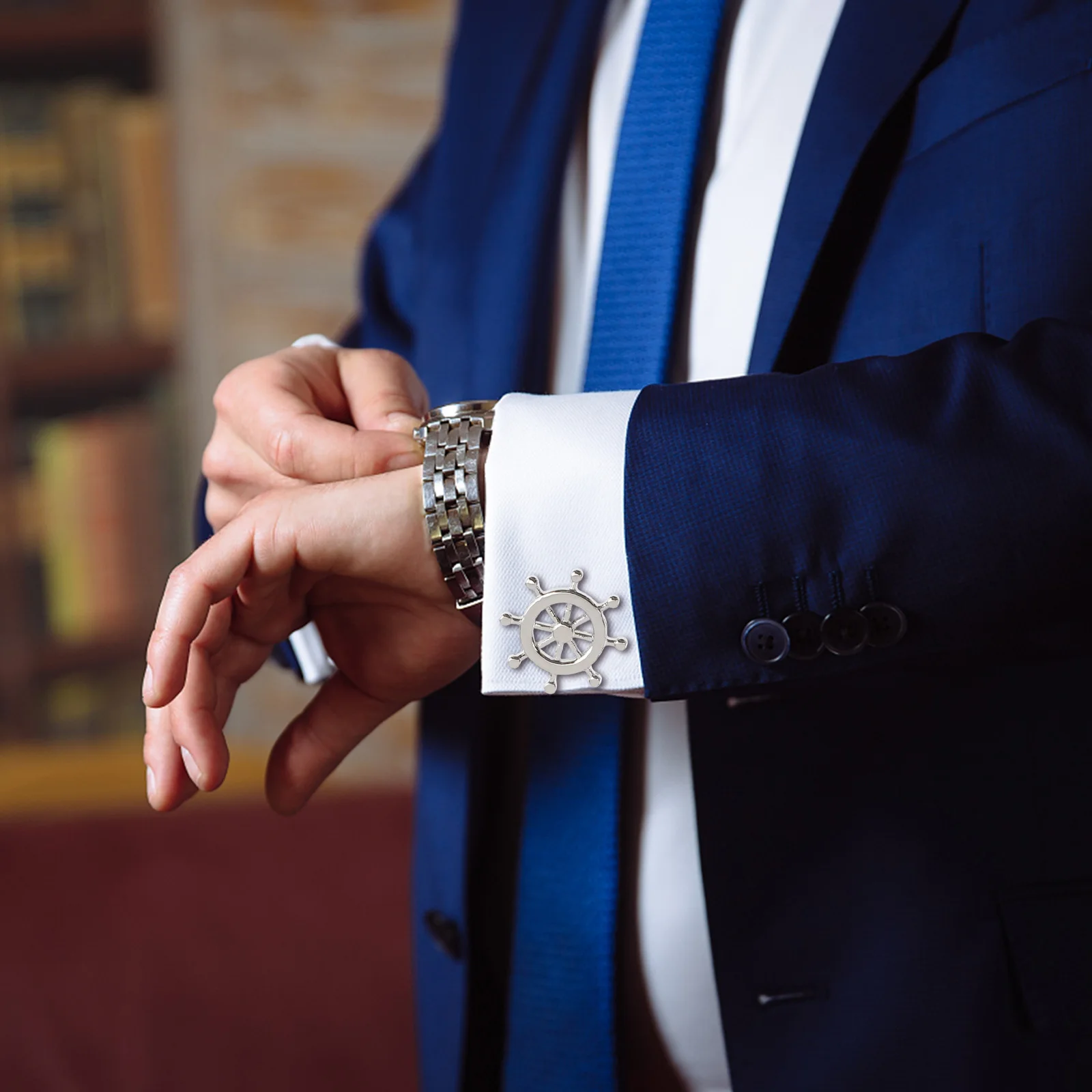 1Pair Ship Steering Wheel Cufflinks Men'S Fashion Copper Shirt Accessories Decorative Cuff Links Clothing Fasteners Stylish
1Pair Ship Steering Wheel Cufflinks Men'S Fashion Copper Shirt Accessories Decorative Cuff Links Clothing Fasteners Stylish