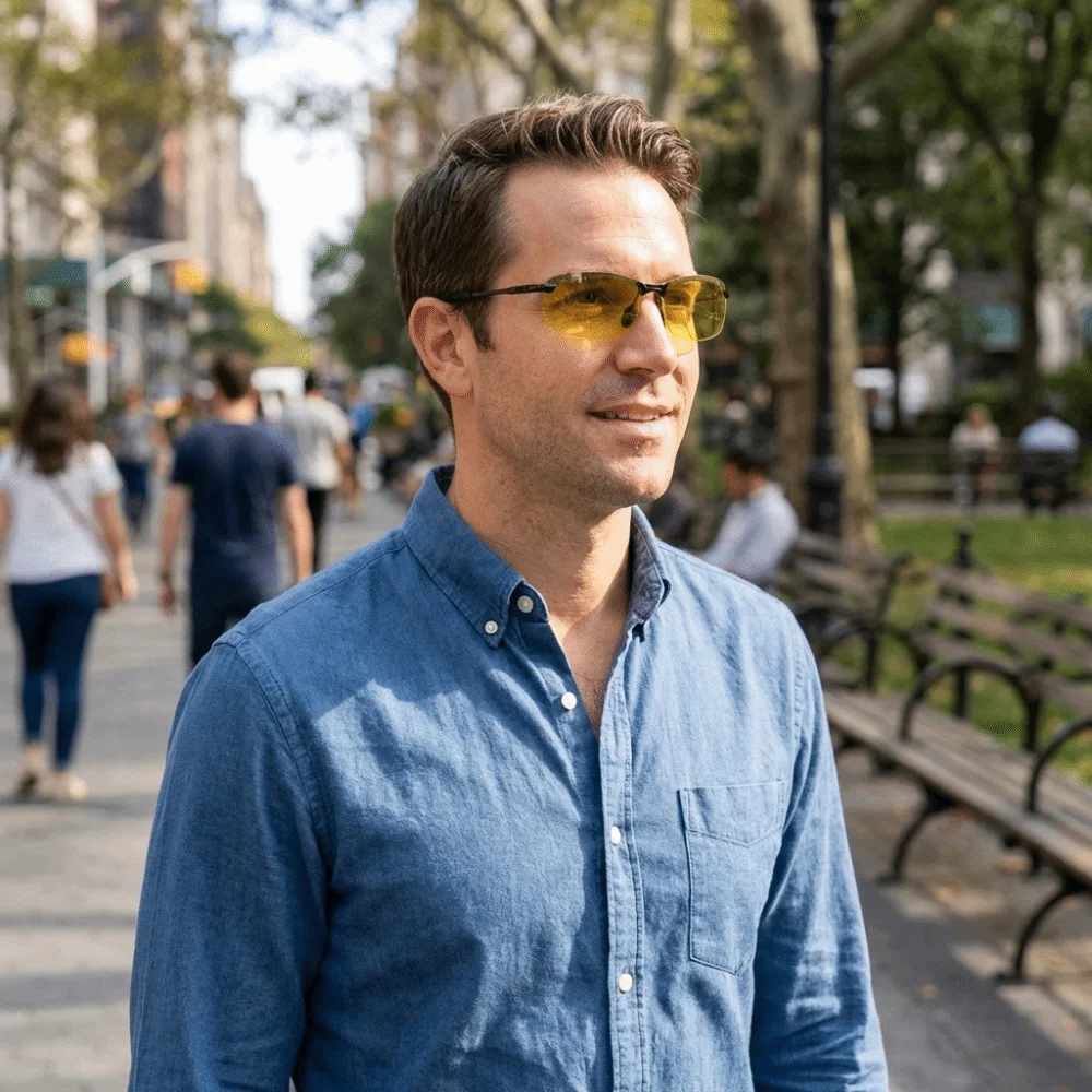 Fashion Change Color Photochromic Sunglasses Day Night Vision Metal Frame Dimming Glasses Half Frame Alloy Eyewear Fishing
Fashion Change Color Photochromic Sunglasses Day Night Vision Metal Frame Dimming Glasses Half Frame Alloy Eyewear Fishing