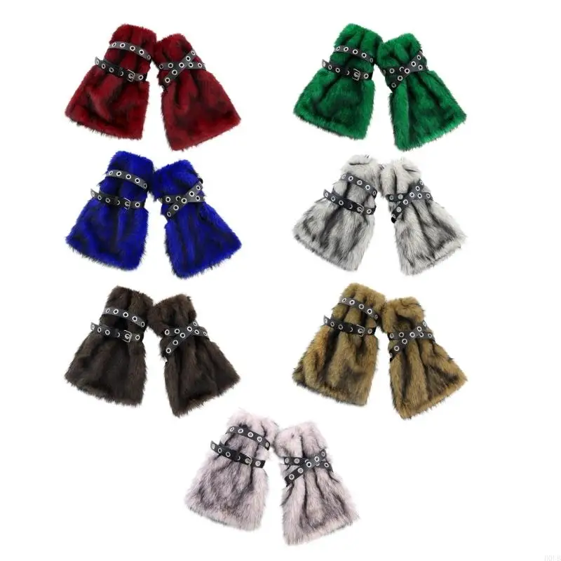 Women's Plush Leg Covers Punk Styles Furry Leg Warmers with Faux Leather Straps Long Socksfor Uniforms and Animes Event
Women's Plush Leg Covers Punk Styles Furry Leg Warmers with Faux Leather Straps Long Socksfor Uniforms and Animes Event